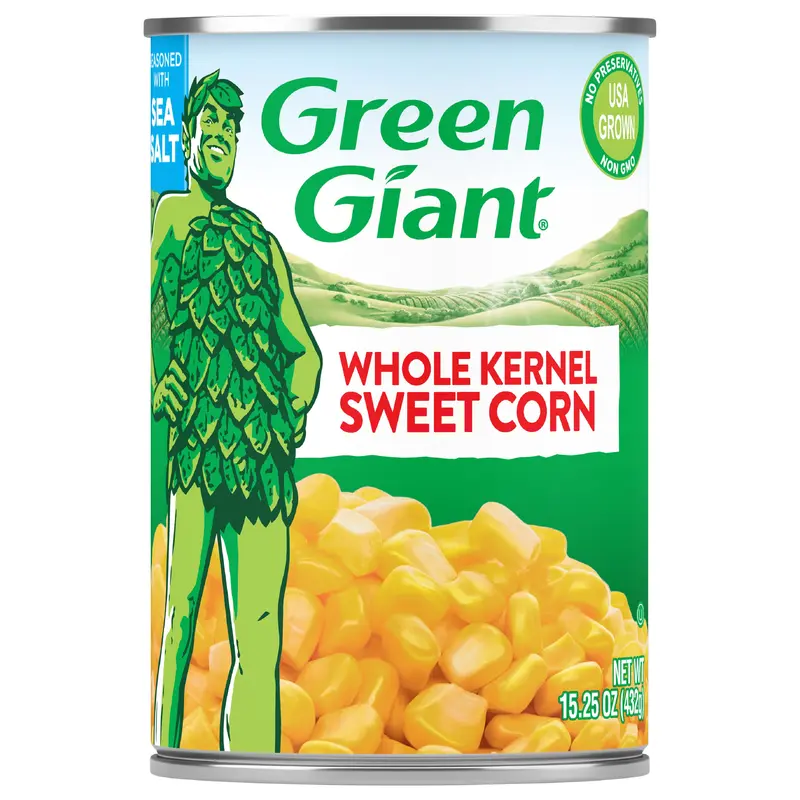 Green Giant Whole Kernel Sweet Corn 15.25 oz - NO PRESERVATIVES USA GROWN NON GMO