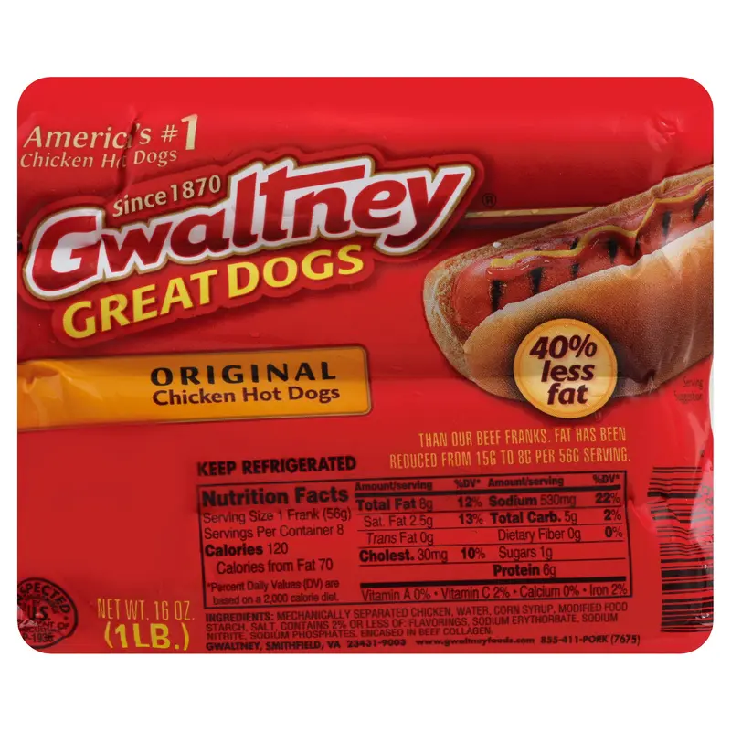 Gwaltney Hot Dogs 16 oz