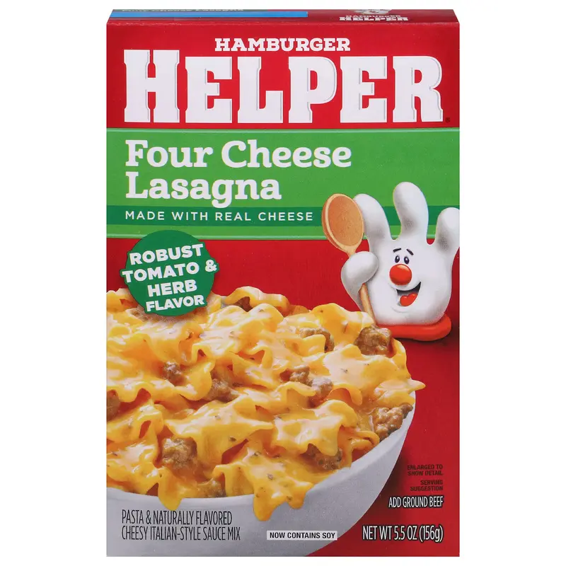 Hamburger Helper Italian-Style Four Cheese Lasagna Pasta & Sauce Mix 5.5 oz