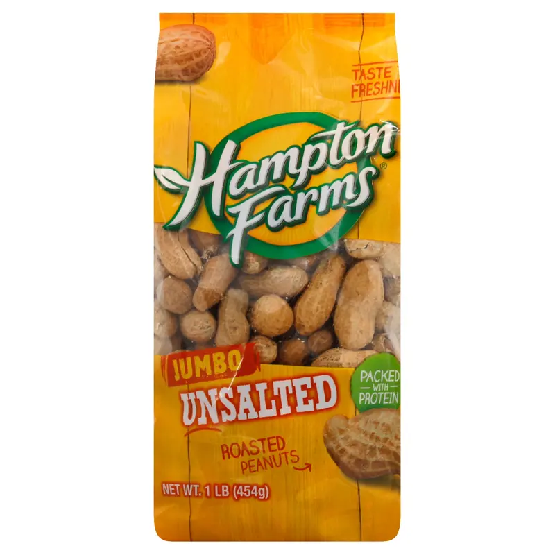Hampton Farms Peanuts 1 lb - Unsalted