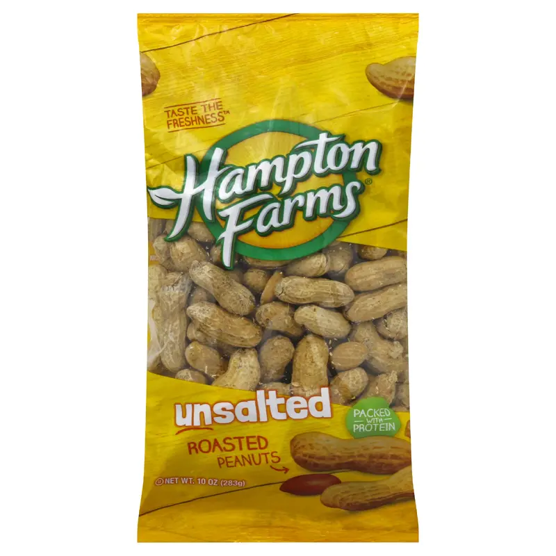 Hampton Farms Peanuts 10 oz - unsalted