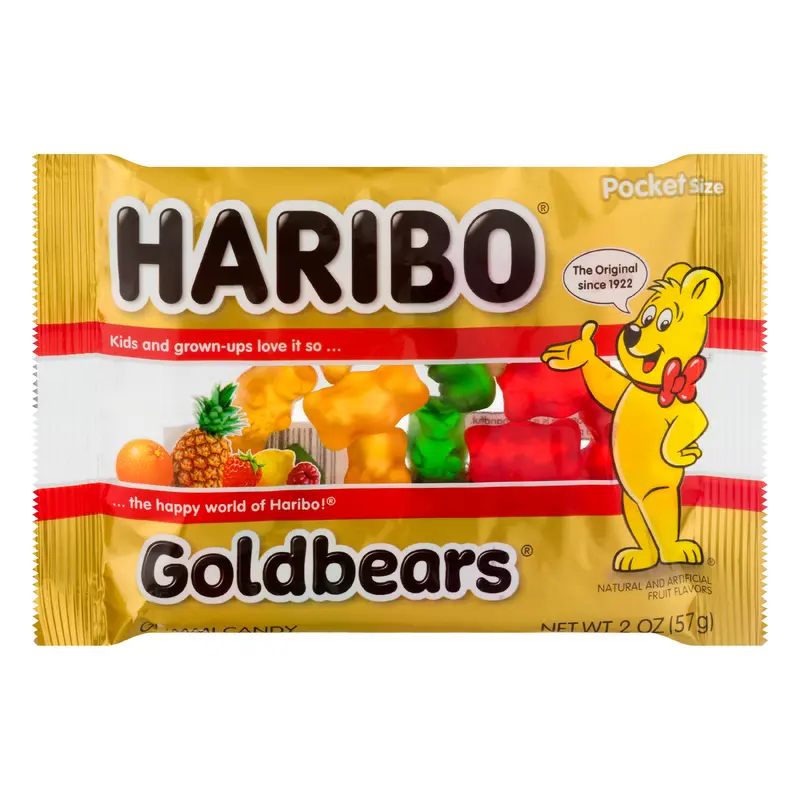 Haribo Goldbears Pocket Size Gummi Candy 2 oz