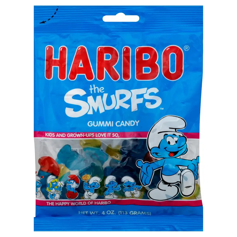 Haribo Gummi Candy 4 oz - the SMURFS GUMMI CANDY