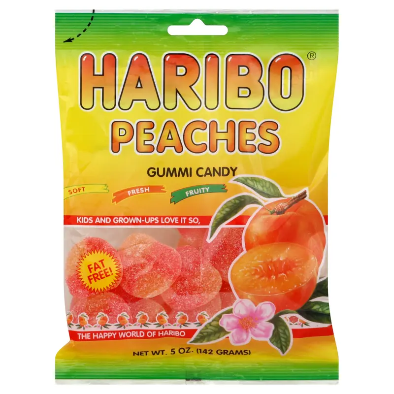 Haribo Gummi Candy 5 oz - PEACHES GUMMI CANDY