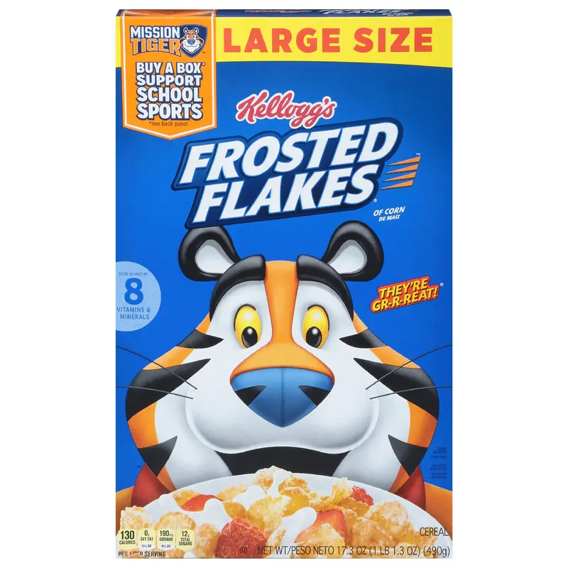 Frosted Flakes Corn Cereal Large Size 17.3 oz