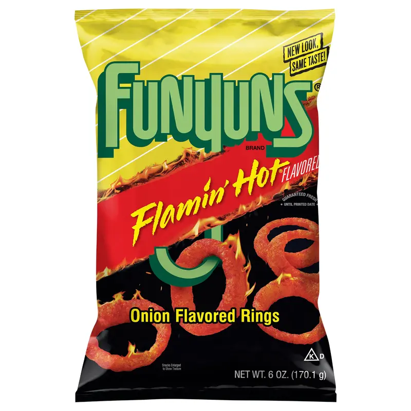 Funyuns Onion Flavored Rings Flamin' Hot Flavored 6 Oz