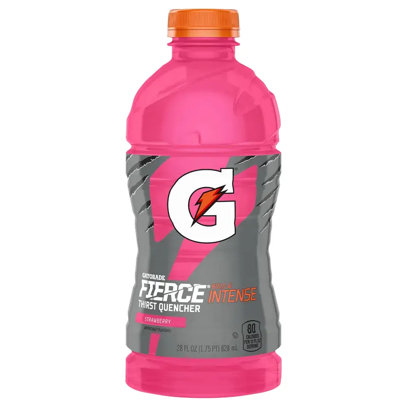 Gatorade Fierce Thirst Quencher Strawberry Artificially Flavored 28 Fl Oz