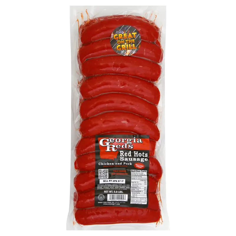 Georgia Reds Red Hots Sausage 5 lb