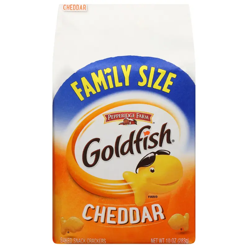 Goldfish Baked Cheddar Snack Crackers Family Size 10 oz