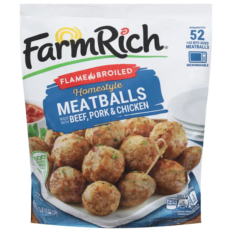 Farm Rich Flame Broiled Homestyle Meatballs 26 oz
