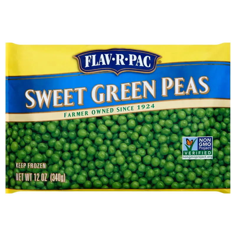 Flav R Pac Green Peas 12 oz