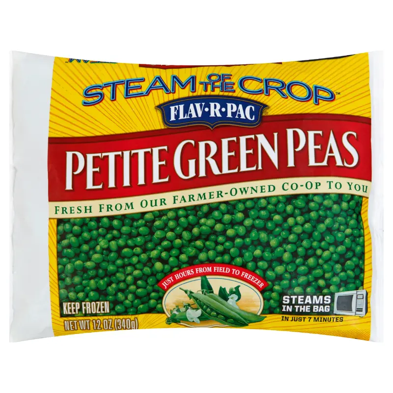 Flav R Pac Green Peas 12 oz - PETITE GREEN PEAS