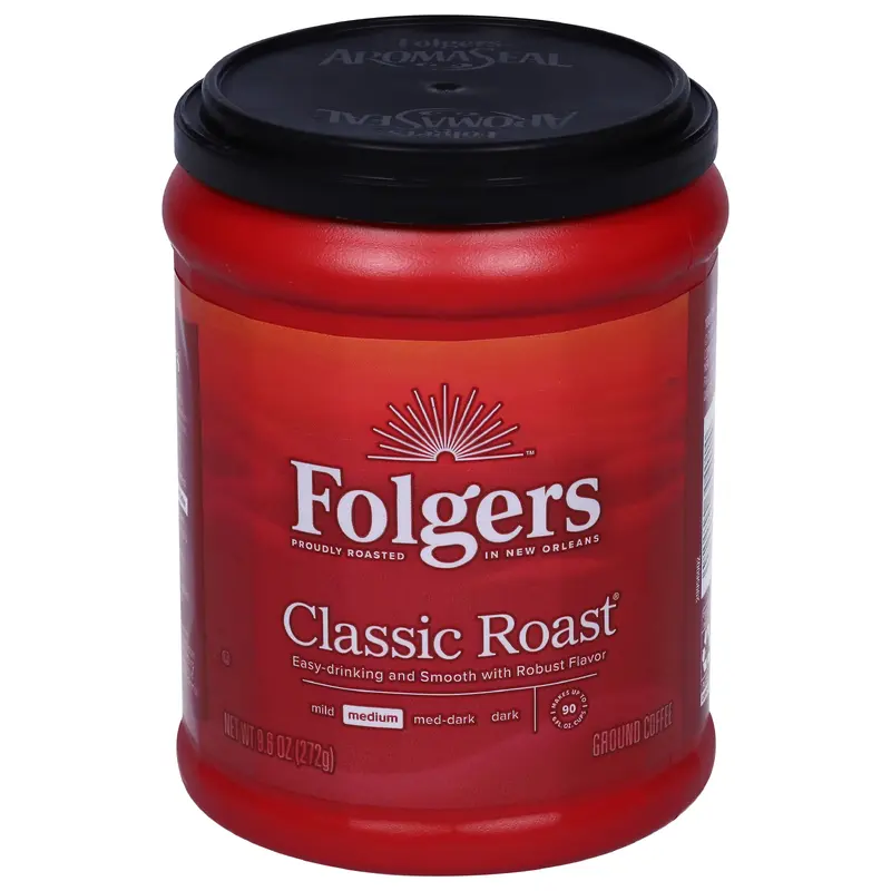 Folgers Medium Ground Classic Roast Coffee 9.6 oz