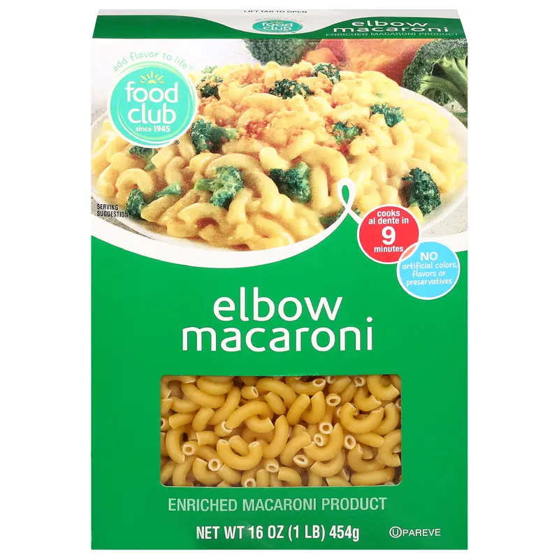 Food Club Elbow Macaroni 16 oz