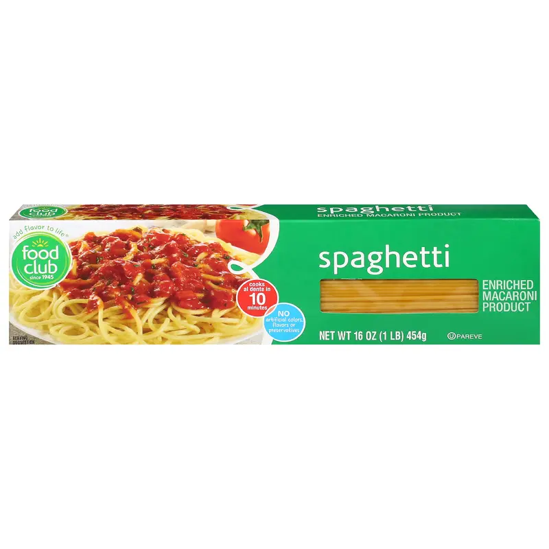 Food Club Spaghetti 16 oz