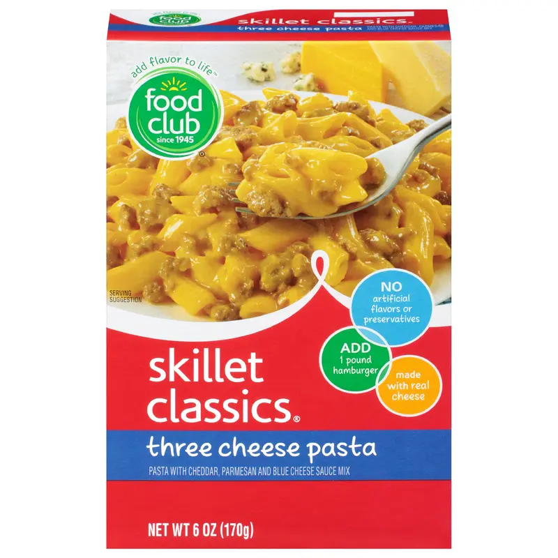 Food Club Three Cheese Pasta Skillet Classics 6 oz