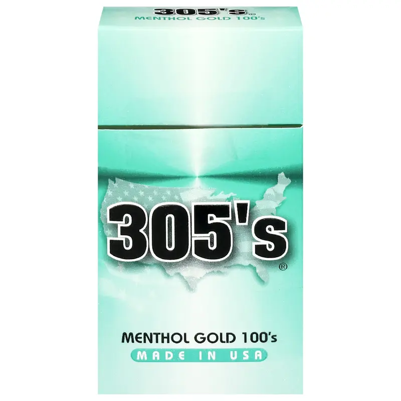 305's Menthol Gold 100's Cigarettes 20 ea