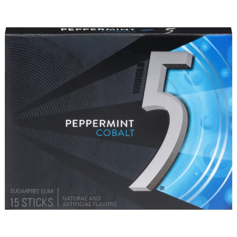 5 Sugar Free Peppermint Cobalt Gum 15 ea