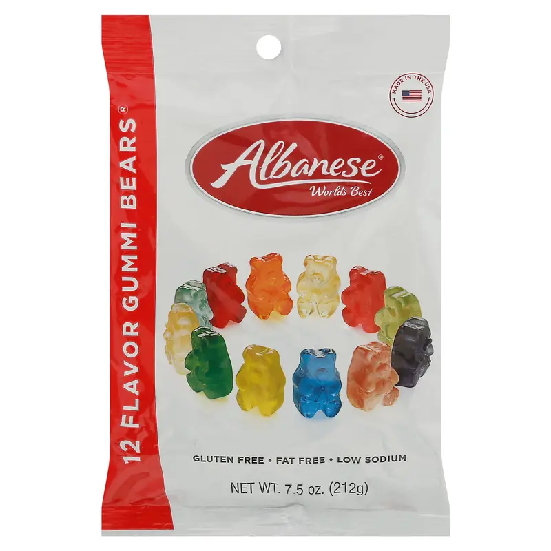 Albanese World's Best 12 Flavor Gummi Bears 7.5 oz