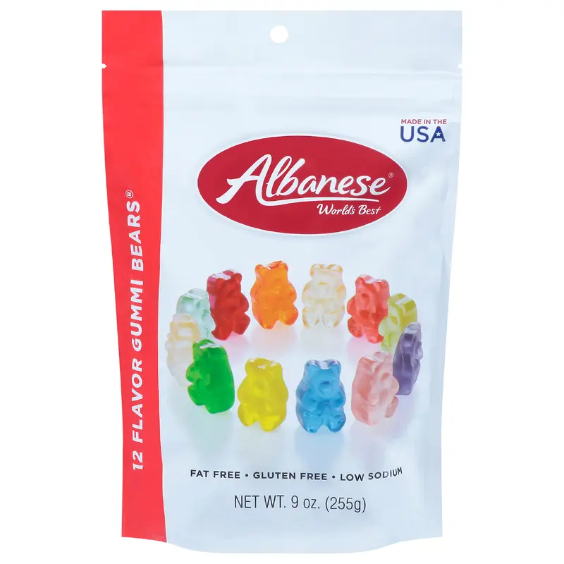 Albanese World's Best 12 Flavor Gummi Bears 9 oz
