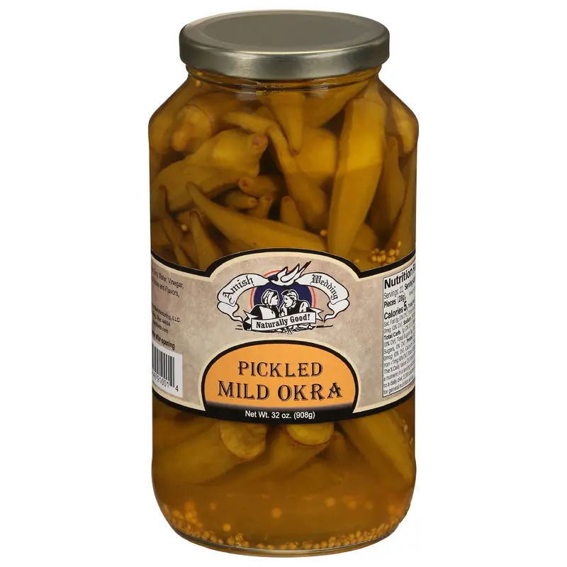 Amish Wedding Pickled Mild Okra 32 oz