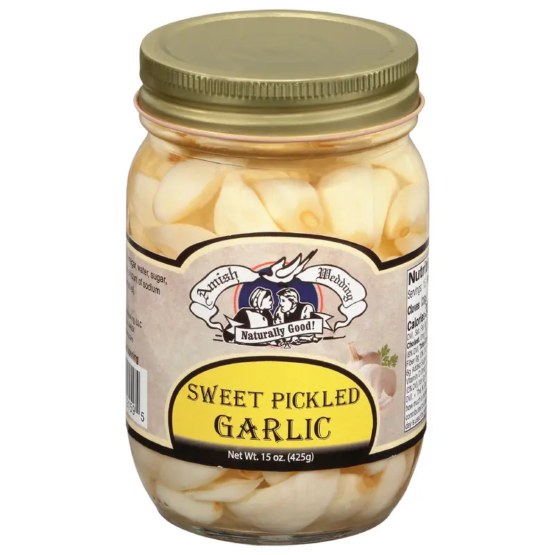Amish Wedding Pickled Sweet Garlic 15 oz