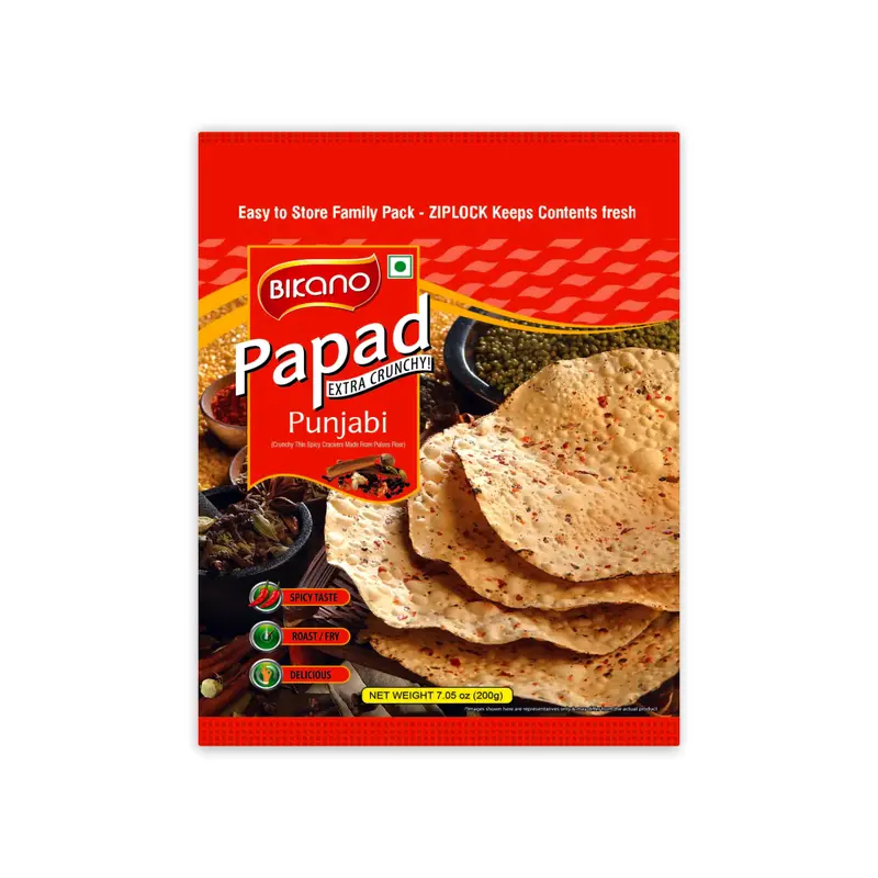 BIKANO PUNJABI PAPAD EXTRA CRUNCHY