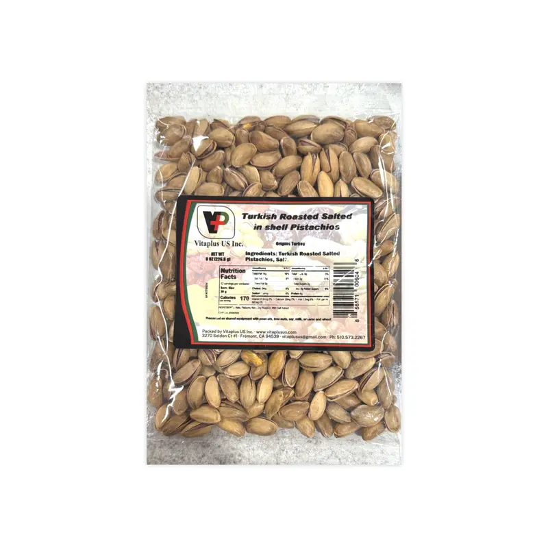 VITAPLUS US INC.TURKISH ROASTED SALTED IN SHELL PISTACHIOS