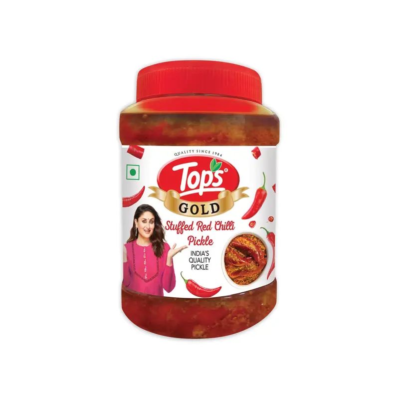 TOPS GOLD STUFFED RED CHILLI PICKLE