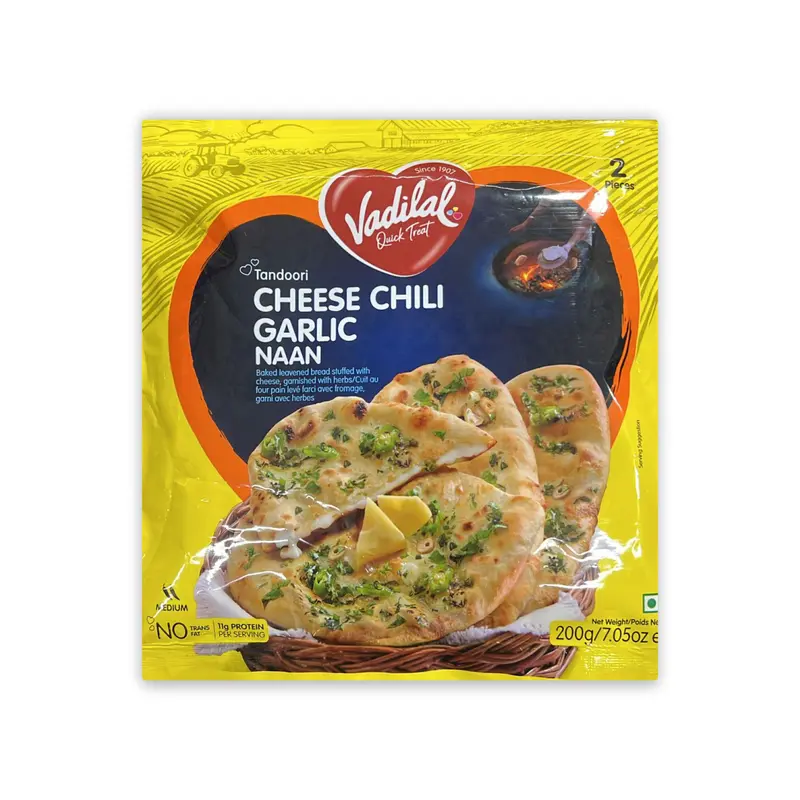 VADILAL TANDOORI CHEESE CHILI GARLIC NAAN 2 PCS
