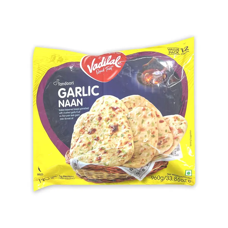VADILAL TANDOORI GARLIC NAAN (12 PCS)