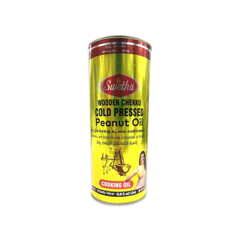 SWETHA WOODEN CHEKKU COLD PRESSED PEANUT OIL (COOKING OIL)