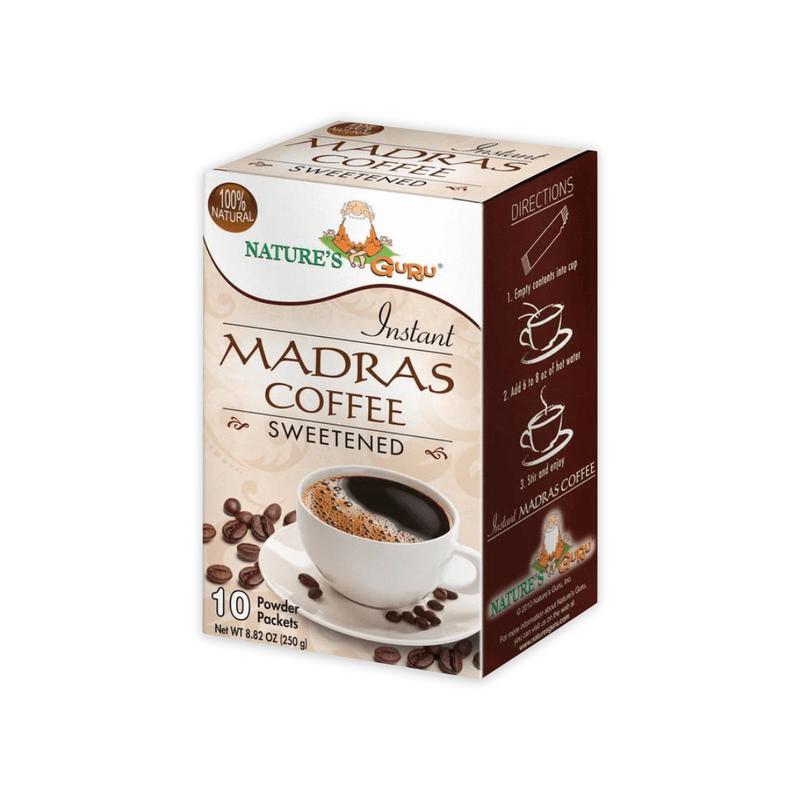 NATURE'S GURU INSTANT MADRAS COFFEE SWEETENDED ( 10 POWDER PACKETS )
