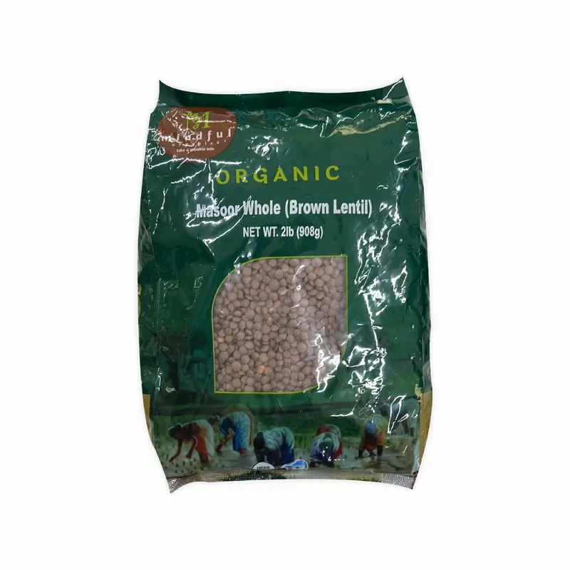 MINDFUL ORGANIC MASOOR WHOLE (BROWN)