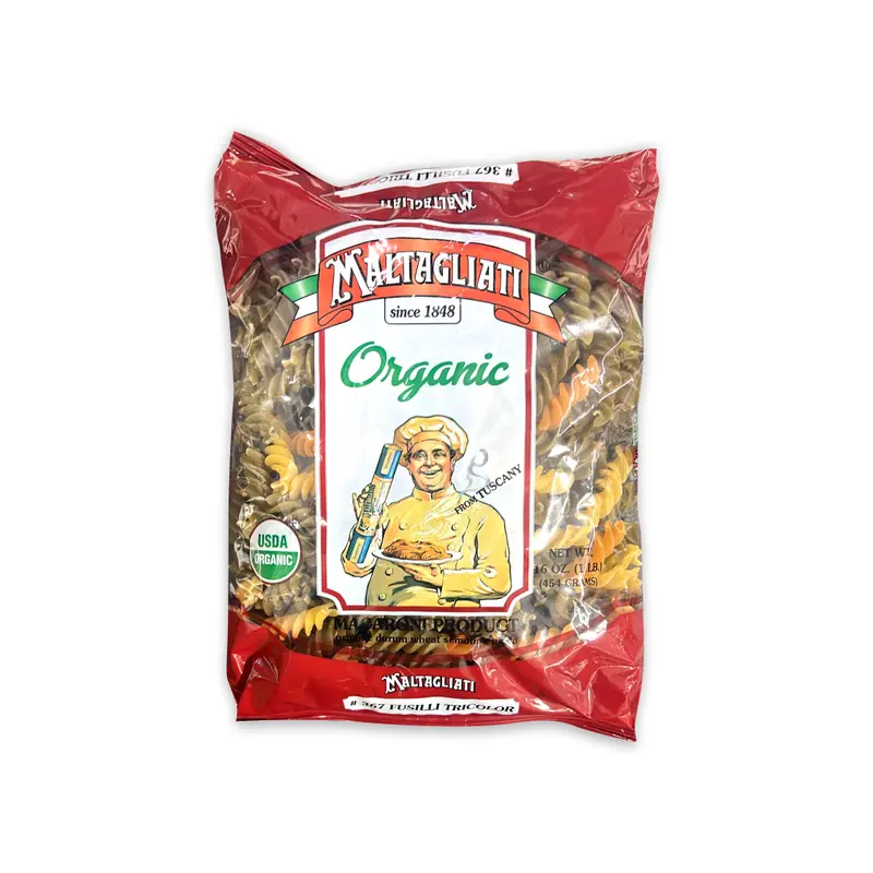 MALTAGLIATI ORGANIC MACARONI ( FUSILLI TRICOLOR )