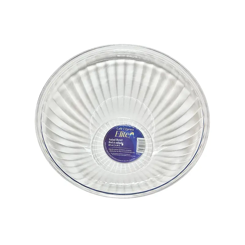 C.E.ELITE - CLEAR POLSTYRENE SALAD BOWL 96OZ