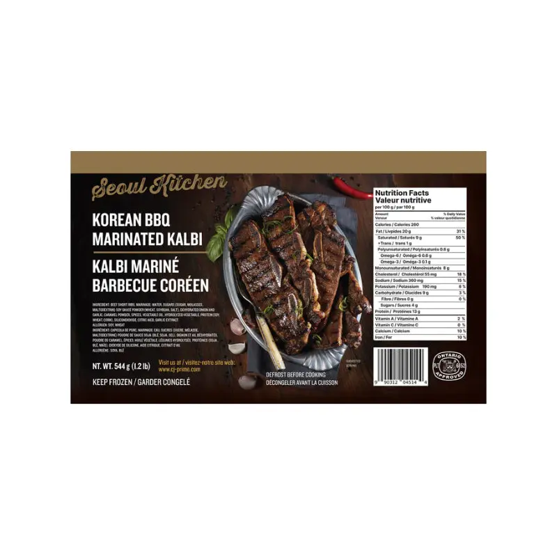 C J PRIME - MARINATED KOREAN KALBI RIBS 2LB