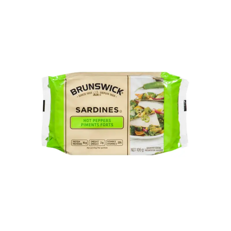 BRUNSWICK - SARDINES TABASCO PEPPER 18x106 GR