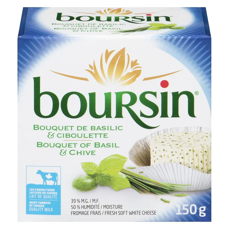 BOURSIN - BASIL AND CHIVES 150GR