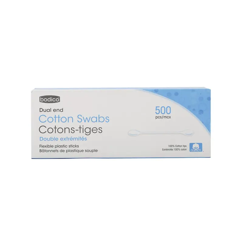 BODICO - COTTON SWAB IN COL BOX 500PC