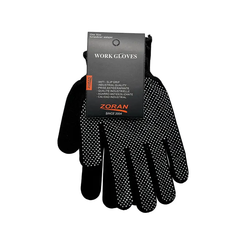 ZORAN - GRAY AND BLACK DOTTED WORKING GLOVES EA