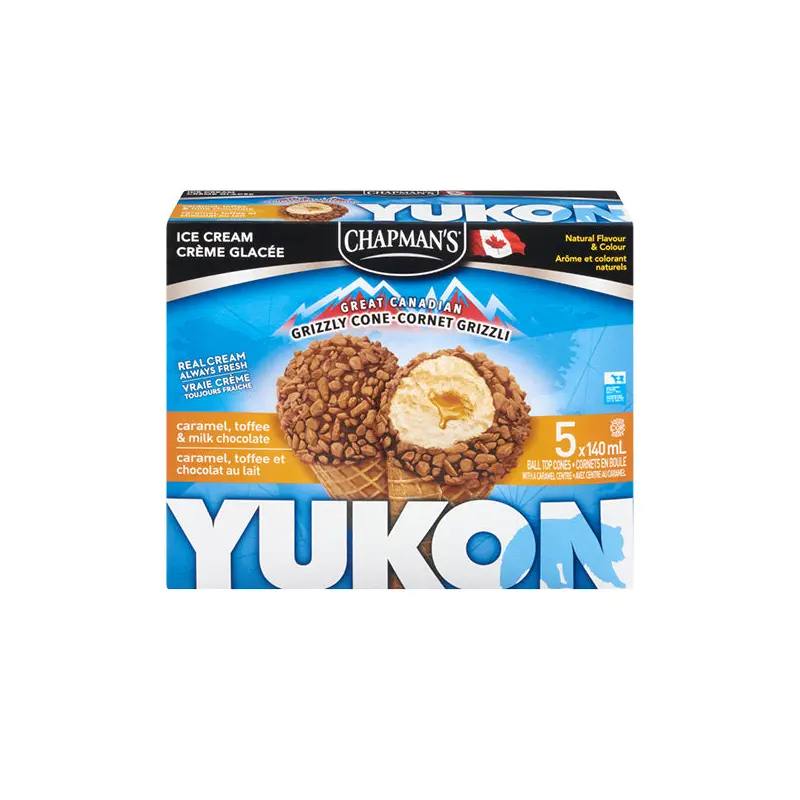YUKON - CARAMEL TOFFEE BALL TOP CONE 5x140 ML