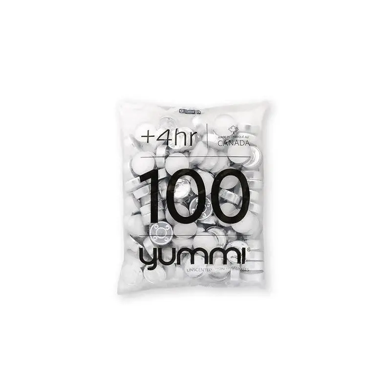 YUMMI - TEALIGHTS UNSCENTED 4 TO 5 HRS 100EA