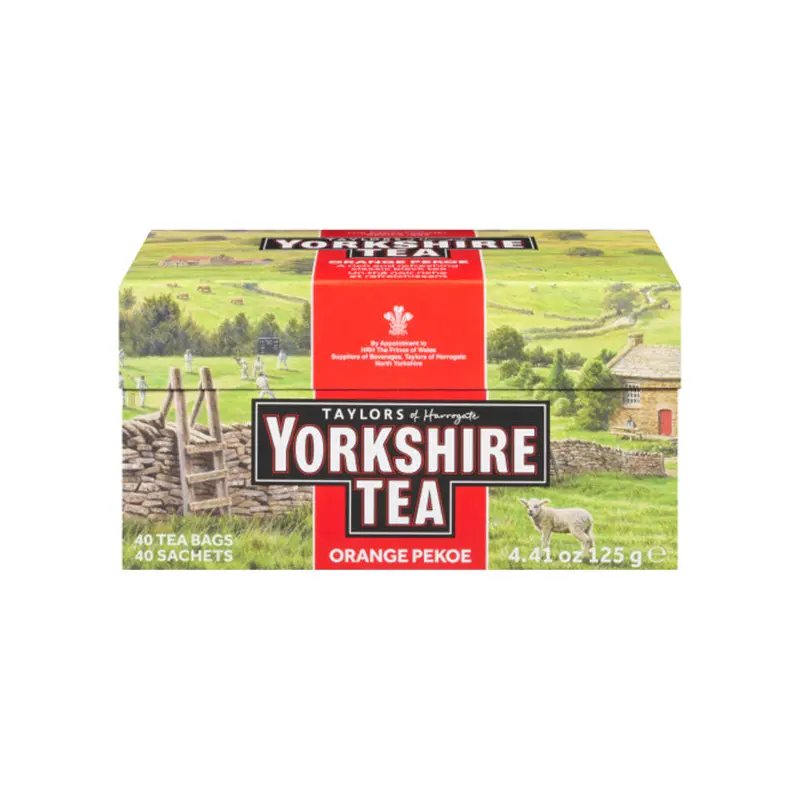 YORKSHIRE TEA - BLACK ORANGE PEKOE 40CTX125G
