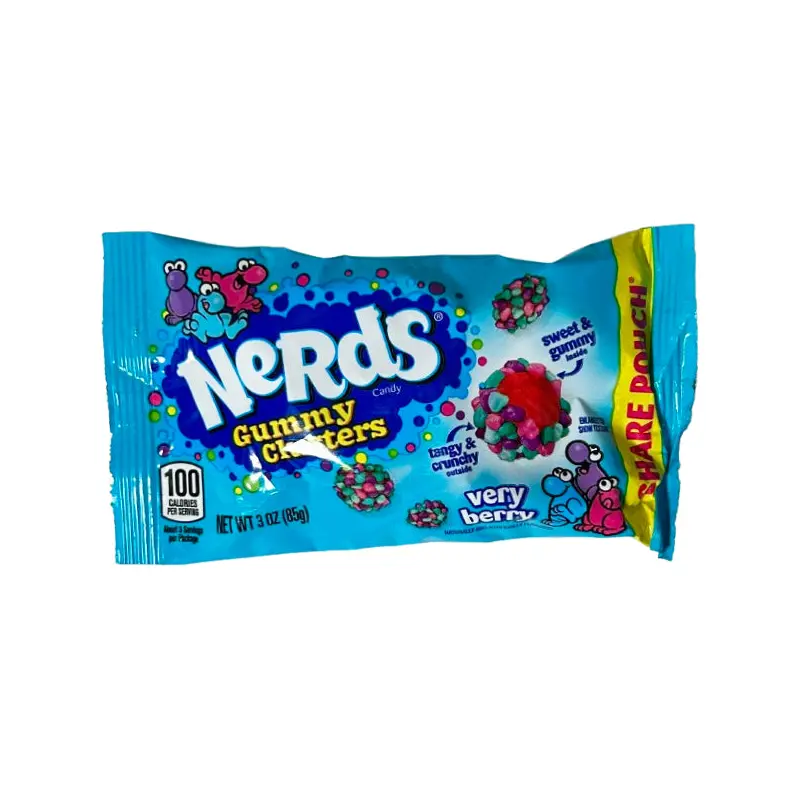 WONKA - NERDS GUMMY CLUSTERS VERY BERRY 85GR