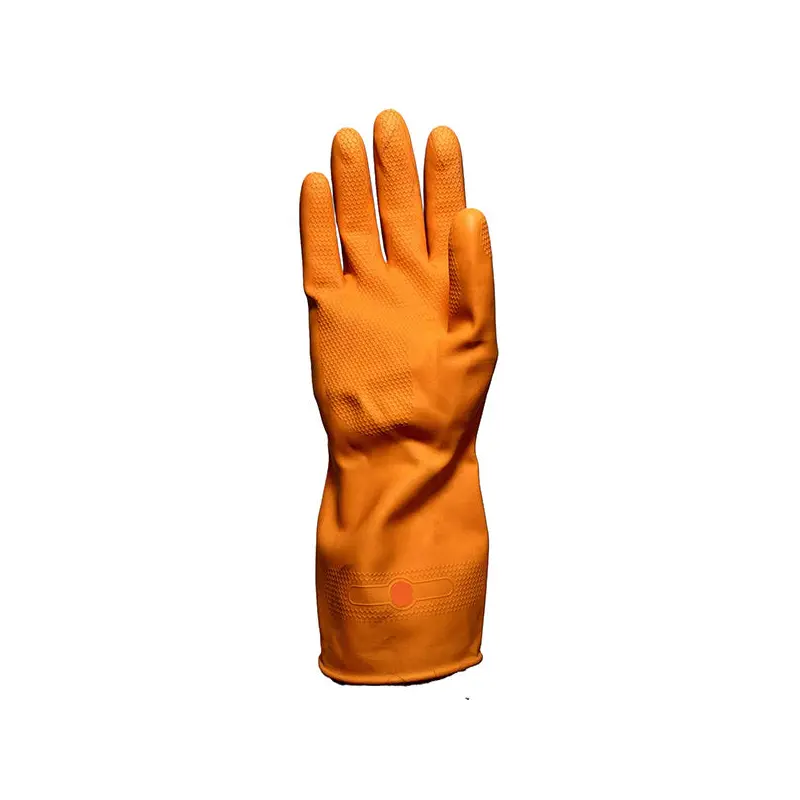 WORKEZE - ORANGE 19MIL LATEX GLOVE-MEDIUM 12x1 PK