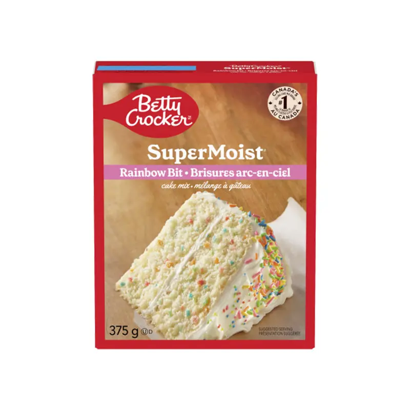 BETTY CROCKER - SUPER MOIST RAINBOW BIT CAKE MIX 12x375 GR