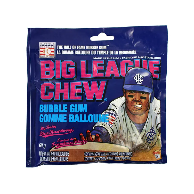 BIG LEAGUE - CHEW BLUE RASPBERRY 9x12x60 GR