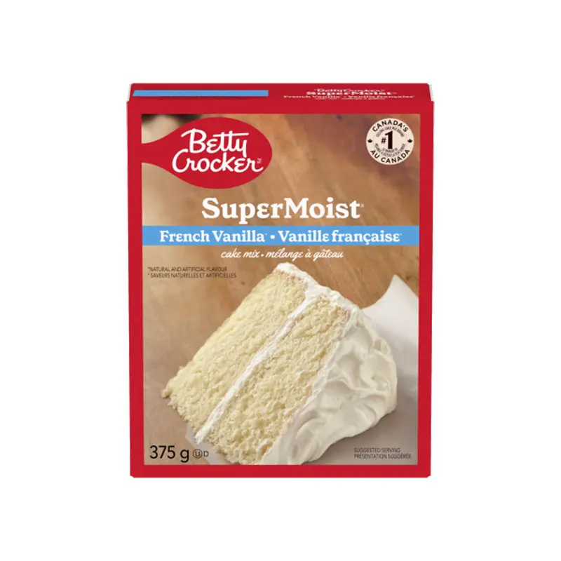 BETTY CROCKER - SUPER MOIST FRENCH VANILLA CAKE MIX 375GR