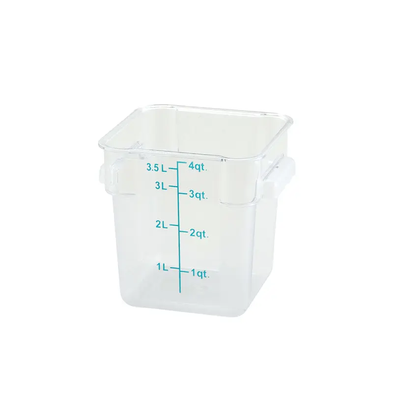 WINCO - SQUARE 4QT TRANSLUCENT STORAGE CONTAINER 1EA